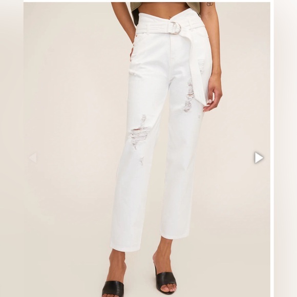 NWT- Melissa Webb Travis White Denim Pant. - Picture 3 of 10